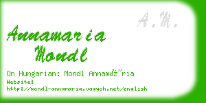 annamaria mondl business card